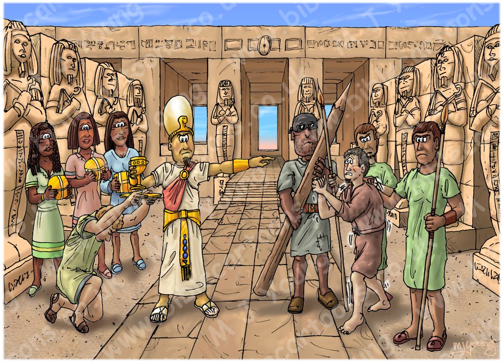 Genesis 40 - Joseph in prison - Scene 06 - Pharaoh's birthday party 980x706px col.jpg