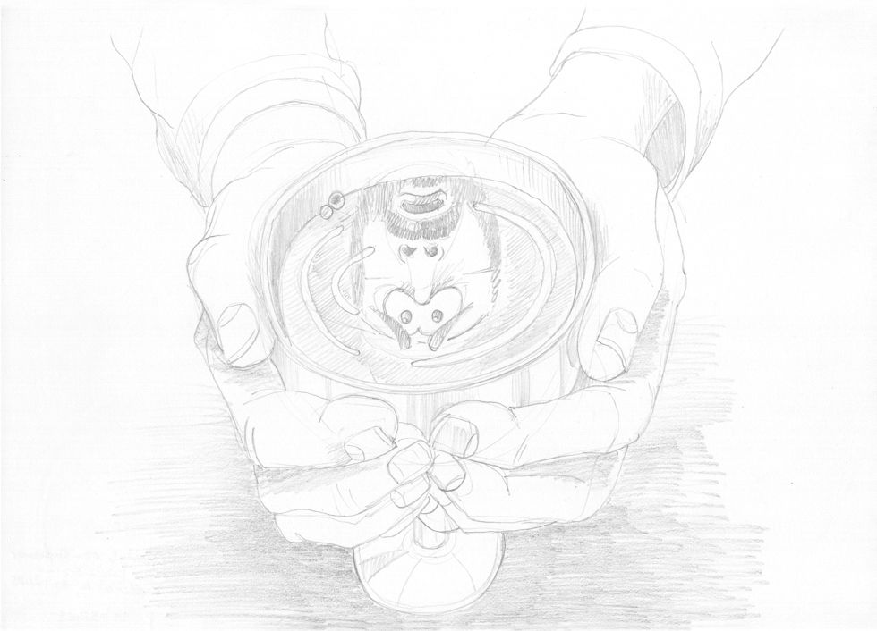 Nehemiah 02 - Cupbearer to the king - Scene 01 - Reflection of sadness 980x706px greyscale.jpg