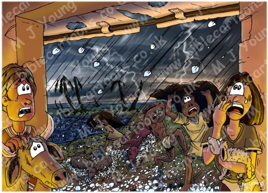 Bible Cartoons: Exodus 09 - The Ten plagues of Egypt - The plague of hail